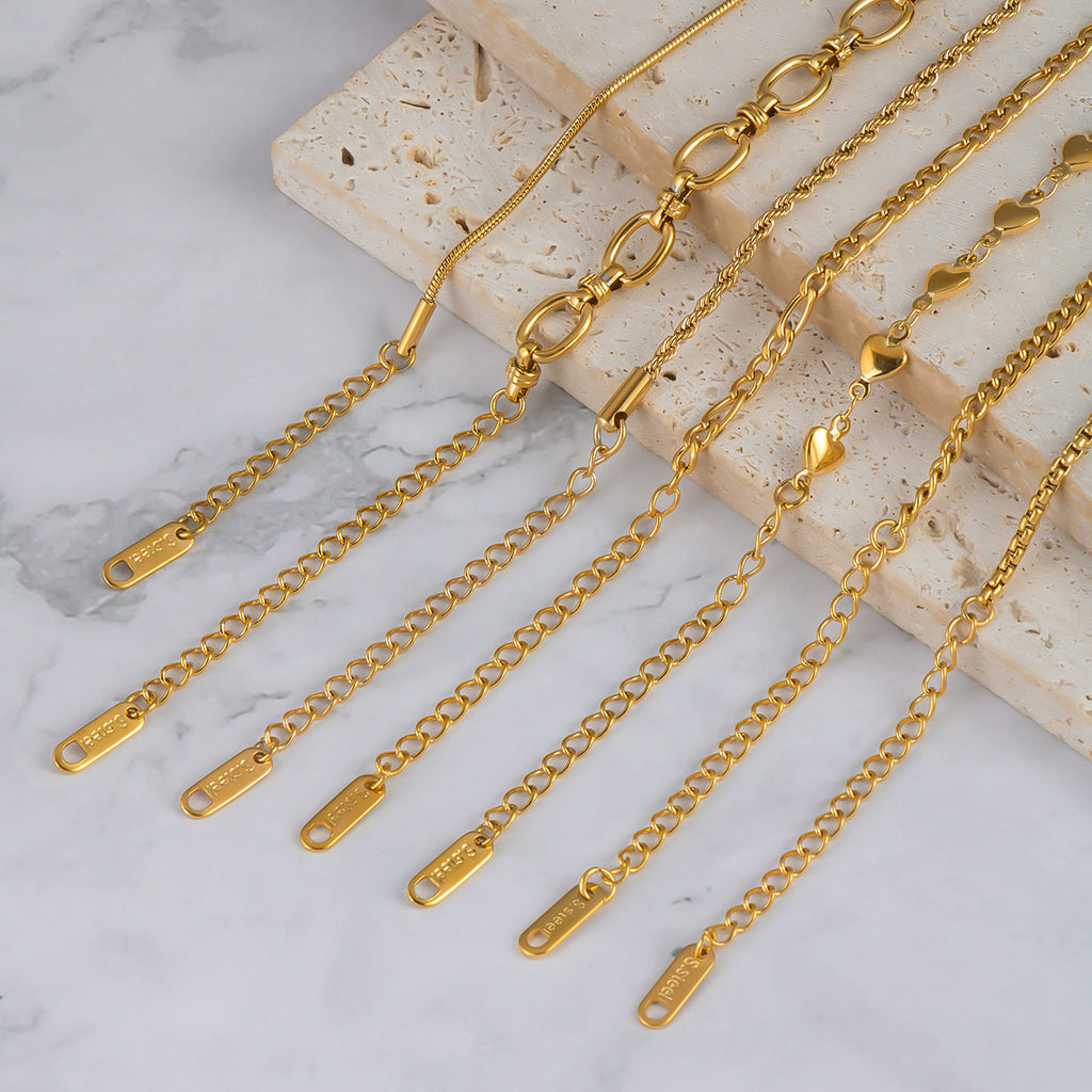 Stainless Steel Slim Chain Bracelet 18K Gold Does Not Fade
